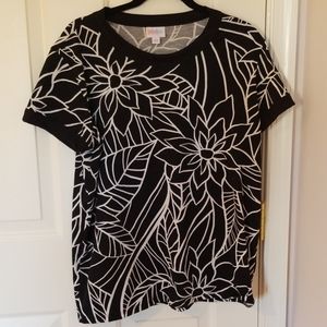 BNWOT Lularoe black and white floral Liv